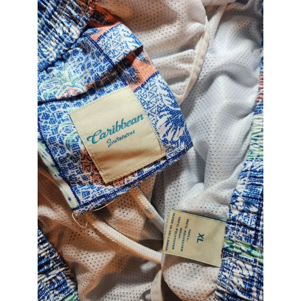 Caribbean‎ tropical print swim trunks XL